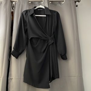 Zara Black Wrap Dress - Size M - never worn